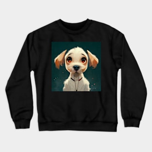 Funny cute dog anime style Crewneck Sweatshirt